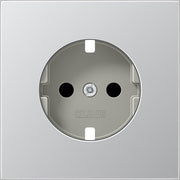 Jung - Abdeckung/Bedienelement für Installationsschalterprogramme Zentralplatte AL 1520 KIPL f. SCHUKO-Steckdose