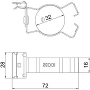 OBO Bettermann - Befestigungsklammer Trägerklammer SCHPC 1,5-4 D32 m.Rohraufna. 30-32mm − 50 Stück