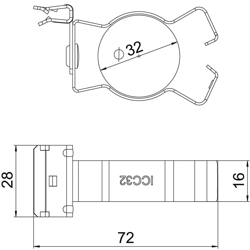 OBO Bettermann - Befestigungsklammer Trägerklammer SCHPC 1,5-4 D32 m.Rohraufna. 30-32mm − 50 Stück