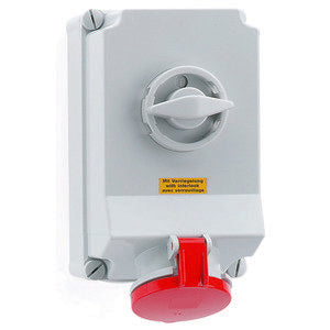 Bals Elektrotech - CEE-Steckdose abschaltbar, abgesichert (IEC 60309) Wandsteckdose abschaltbar 16605 verriegelt 63A 4p 4