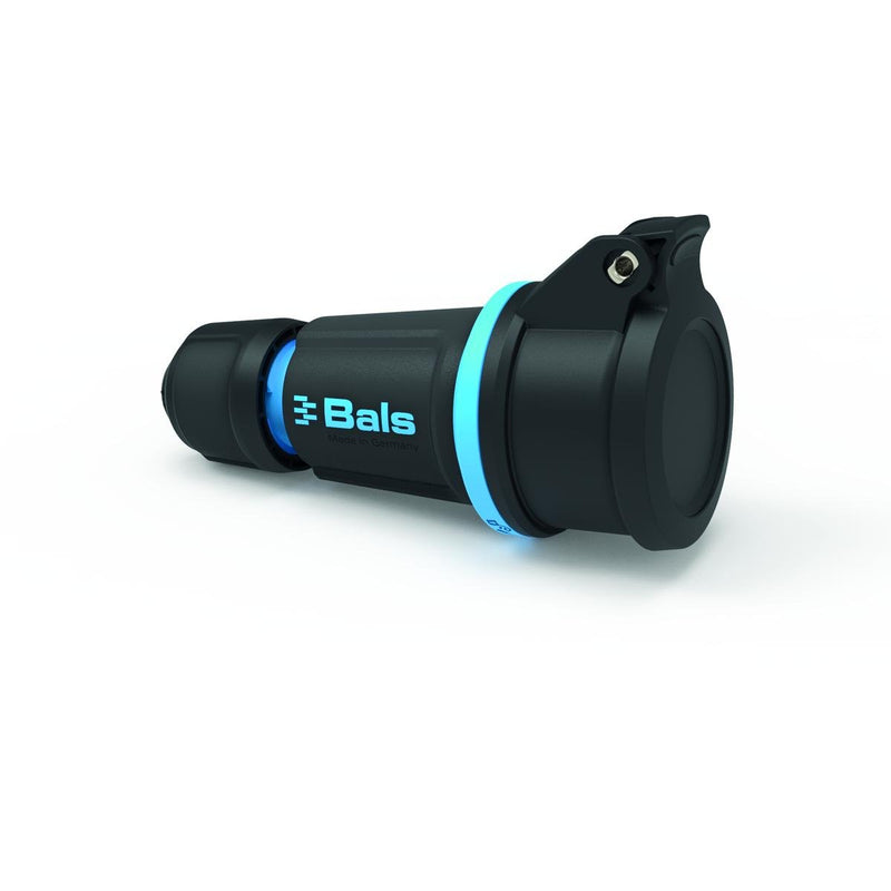 Bals Elektrotech - Schutzkontaktstecker Schutzkontakt-Kupplung 16A 749009-1 250V IP54 blau Ki − 20 Stück