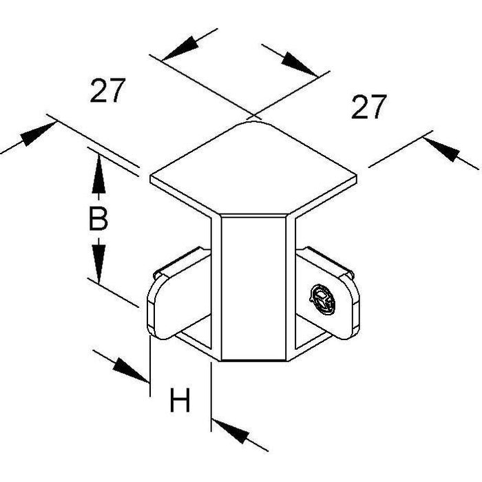 HKL - Inneneck für Leitungsführungskanal Inneneck cws FI2030.6 ABS − 10 Stück
