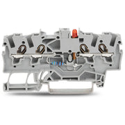 WAGO - Bauelement-Reihenklemme 4-Leiter-LED-Klemme 2001-1421/1000-413 mit roter LED 24 VDC − 100 Stück