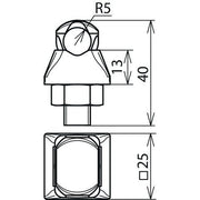 DEHN - Verbinder für Blitzschutz KS-Verbinder Cu-RG KSV 6.10 FER CU f. Rd 6-10mm
