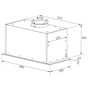 Amica - Dunstabzugshaube UB-Haube DL 664 661 S 60cm