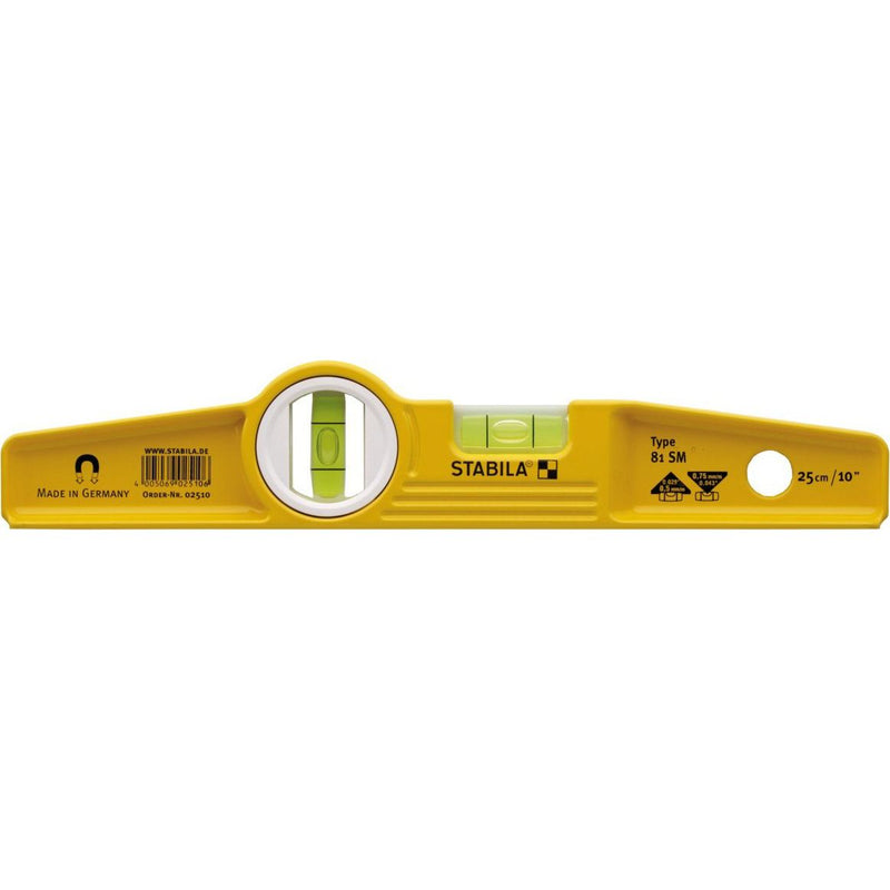 Stabila - Wasserwaage Torpedo-Wasserwaage 81 SM, 25cm mit Magnetsystem
