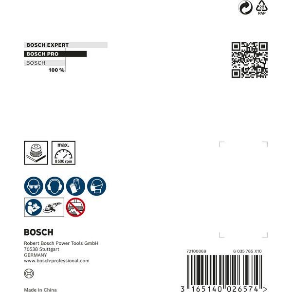 Bosch - Rotierende Drahtbürste PRO Metal heavy 1608614002 Topfbürste 100 x 0,8