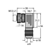 Turck - Rundsteckverbinder, feldkonfektionierbar (Industriesteckverbinder) Rundsteckverbinder BMWS8251-0/9 konfektionierbar