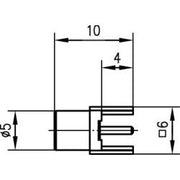 Telegärtner - Koax-Steckverbinder MCX-Anbaubuchse LTP TA 100024998 RASTER 5.08 − 5 Stück