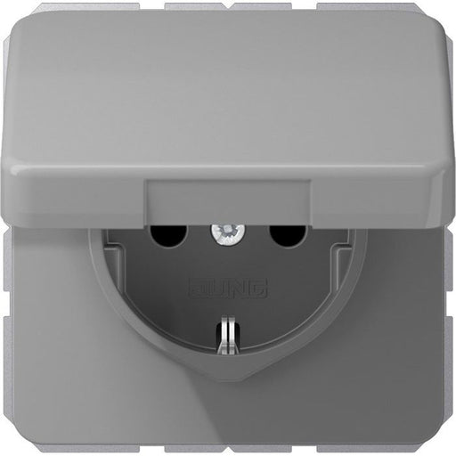 Jung - Steckdose SCHUKO-Steckdose 16A 250V CD 1520 BFKL GR Klappdeckel