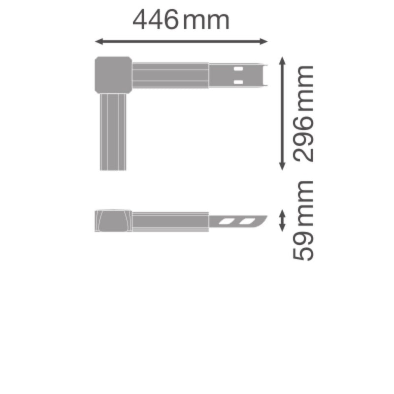 Ledvance - Elektrisches Zubehör/Ersatzteile für Leuchten Eckverbinder 8-pol. TRS.FL. L02-NODE8PWT