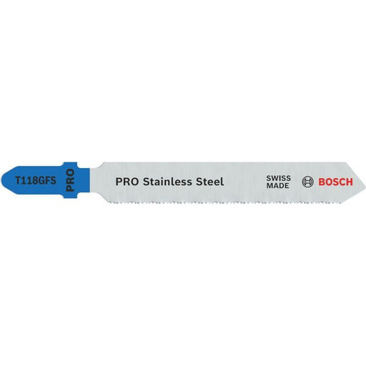 Bosch - Stichsägeblatt PRO Stainless Steel 2608636496 T118GFS − 10 Packung