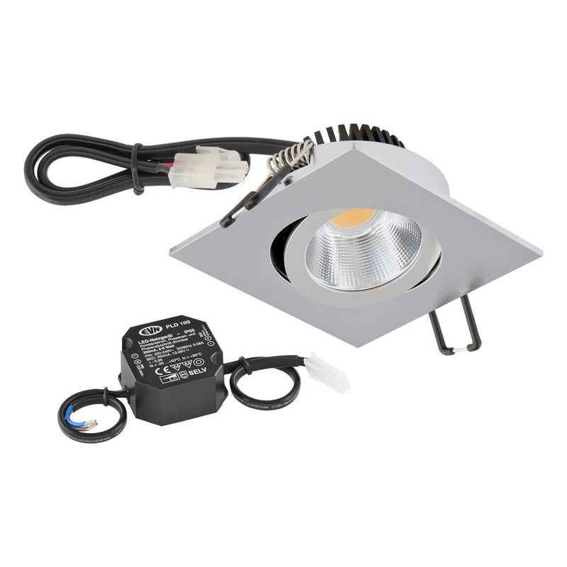 EVN Lichttechnik - Downlight/Strahler/Flutlicht LED-Deckeneinbauleuchte PC24N61502 chr/mt 3000K 350mA IP20