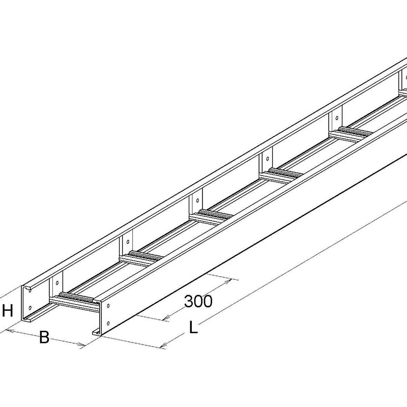 Niedax - Kabelleiter GFK-Kabelleiter UL 80.500/3 − 3 Meter