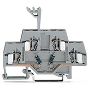 WAGO - Bauelement-Reihenklemme Bauelementklemme 281-635/281-490 2 Dioden 1N4007,grau − 50 Stück