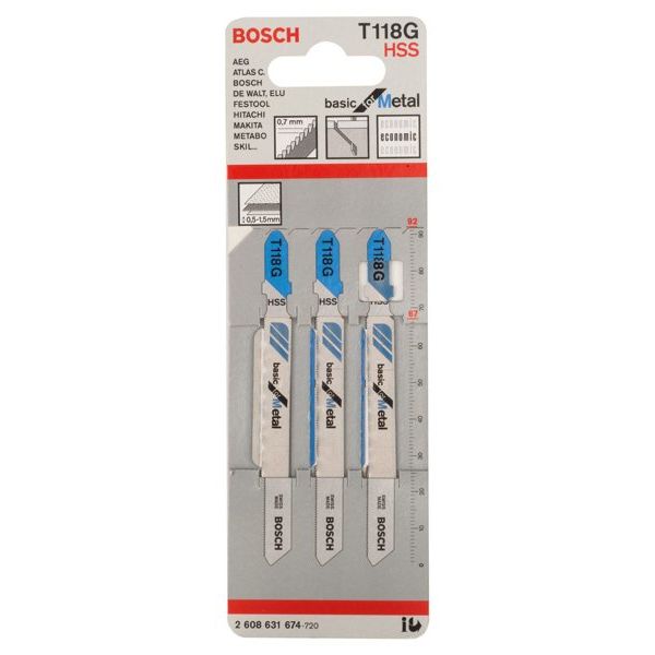 Bosch - Stichsägeblatt T 118 G 2608631674 Basic for Metal