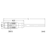 WAGO - Konfektioniertes Sensor-Aktor-Kabel Sensor-/Aktorleitung M12A 756-5311/030-100 St., axial,3-polig