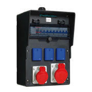 Walther Werke - CEE-Steckdosen-Kombination (IEC 60309) Wandverteiler 6473010 vollgummi, sw