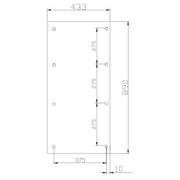 GSAB Elektrotechnik - Montageplatte für Verteilergehäuse 2/3-Montageplatte 1M2-3-1000 für 1S1000