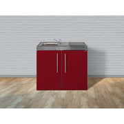Stengel - Mini-Küche Miniküche Premiumline MPBR100GKFreBli Bordeauxrot