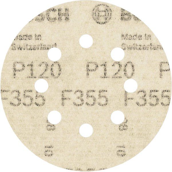 Bosch - Schleifpapier/Schleifvlies PRO F355 Schleifblatt, 125 2608605117 mm, 120, 5-tlg