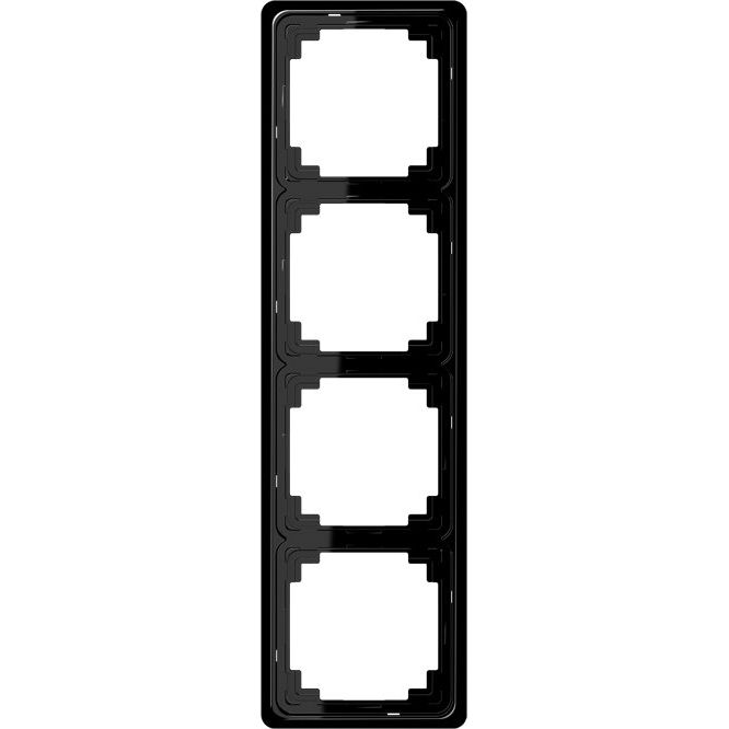 Jung - Abdeckrahmen Rahmen 4-fach sw CDP 584 SW waage/senkrecht