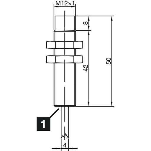 Di-soric - Induktiver Näherungsschalter Induktiver Näherungssensor INS-M12-N08NO-2C 8mm, nicht bündig