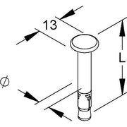 Niedax - Einschlaganker Nagelanker NA 6X30 Bohrnenndurchm.6mm − 100 Stück