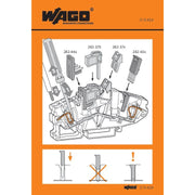WAGO - Warn-/Hinweisschild Handhabungsaufkleber 210-424 − 100 Stück