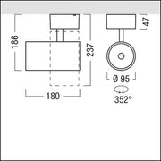 Zumtobel Group - Downlight/Strahler/Flutlicht LED - Anbaustrahler V2 - SFM3300 #62925673 940, weiß