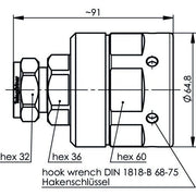 Telegärtner - Koax-Steckverbinder Kabelbuchse 100024439 G26 (1 5/8Z) IP68