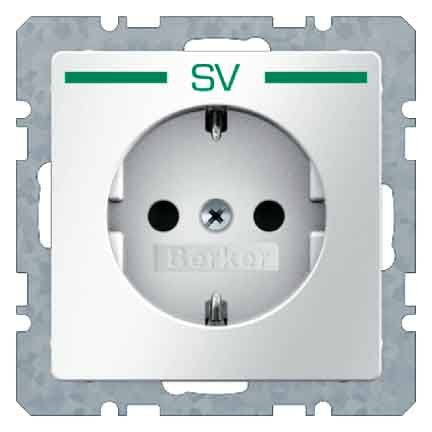Berker - Steckdose SCHUKO-Steckdose 47436039 m.Aufdruck pws