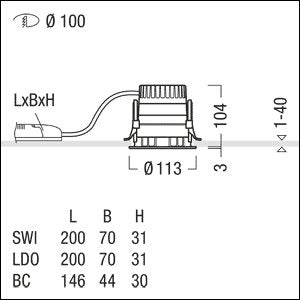 Zumtobel Group - Downlight/Strahler/Flutlicht LED-Downlight PANOS R #62926709 840