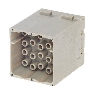 Harting - Kontakteinsatz für Rechtecksteckverbinder Modul f. Stiftkontakte 09140203001 Han20 Mod-M