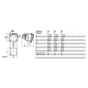 Bals Elektrotech - CEE-Anbausteckdose (IEC 60309) Anbausteckdose geneigt 63A 12002 3p 400V 9h IP67