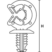 HellermannTyton - Befestigungsklammer Solar Clip SC6.6-PA66HIRHSW − 100 Stück