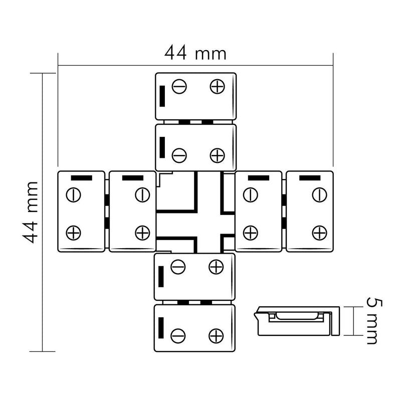 Nobile - Zubehör/Ersatzteile für Lichtschlauch/-band Kreuzverbinder 5er Set 5011510925 − 1 Stück