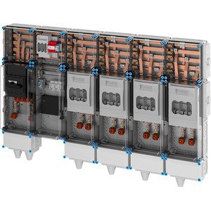Hensel - Verteilerschrank für Energieversorgung Ladeverteiler Mi EV 200kW 4001 b. z. 4 Ladepunkte