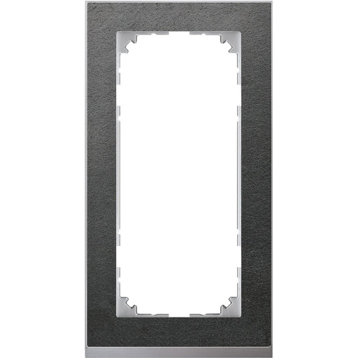 Merten - Abdeckrahmen Decor-Rahmen 2-fach MEG4025-3669 Schiefer/aluminium