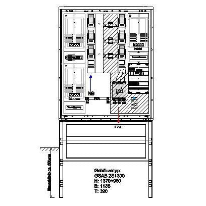 GSAB Elektrotechnik - Zähler-Komplettschrank Wandlermessung 04.W250.AR-01 N-ergie