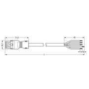 WAGO - Konfektionierte Leitung für steckbare Gebäudeinstallation konfekt. Anschlussleitung 891-8985/116-101 Eca,Buchse