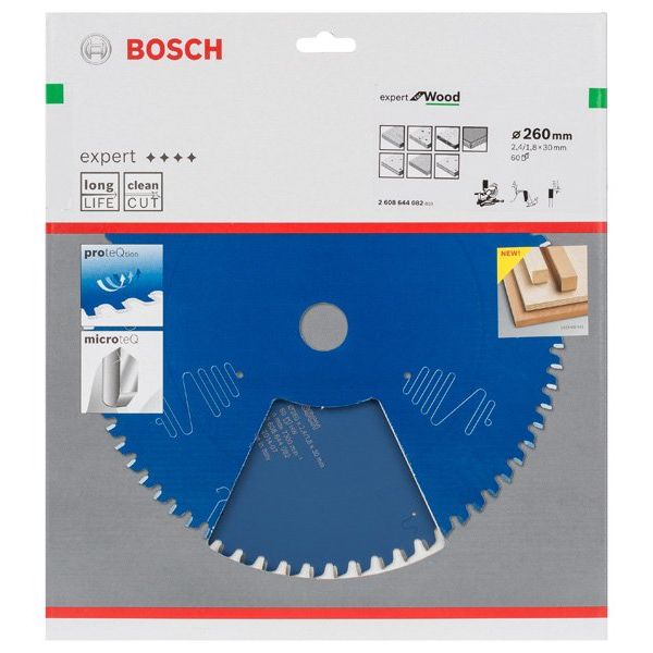Bosch - Kreissägeblatt Expert for 2608644082 Wood B 260 x 30 Z60