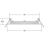 Brumberg Leuchten - Downlight/Strahler/Flutlicht LED-Einbaupanel 350 mA 12451183 2700/3300/4000K