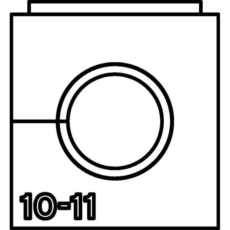HellermannTyton - Kabelführung für Gehäuse/Schränke Einfachtülle VP-S_10-11 VarioPlate 10-11 mm − 20 Stück