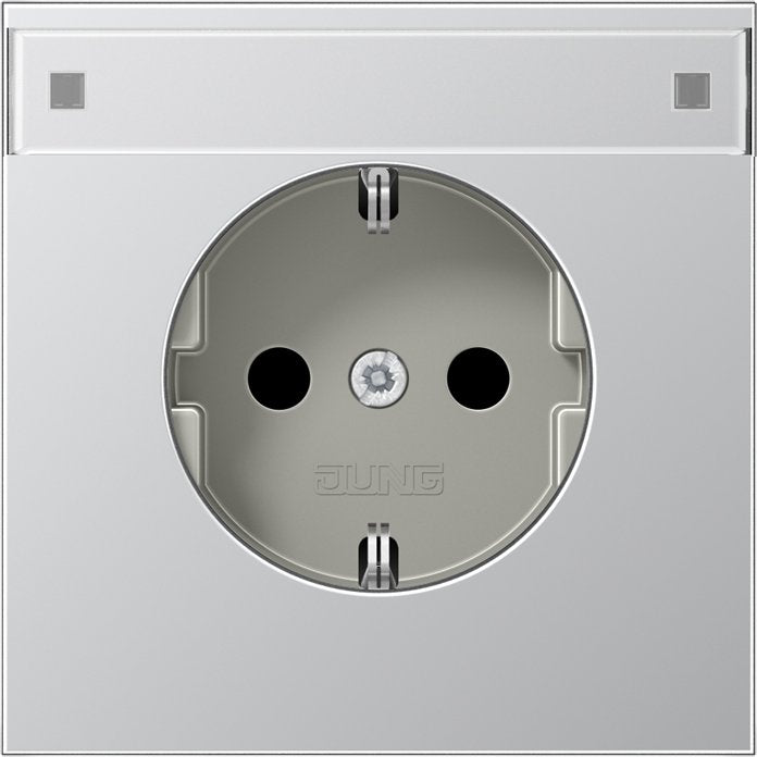 Jung - Abdeckung/Bedienelement für Installationsschalterprogramme Zentralplatte AL 1520 KINAPL f. SCHUKO-Steckdose