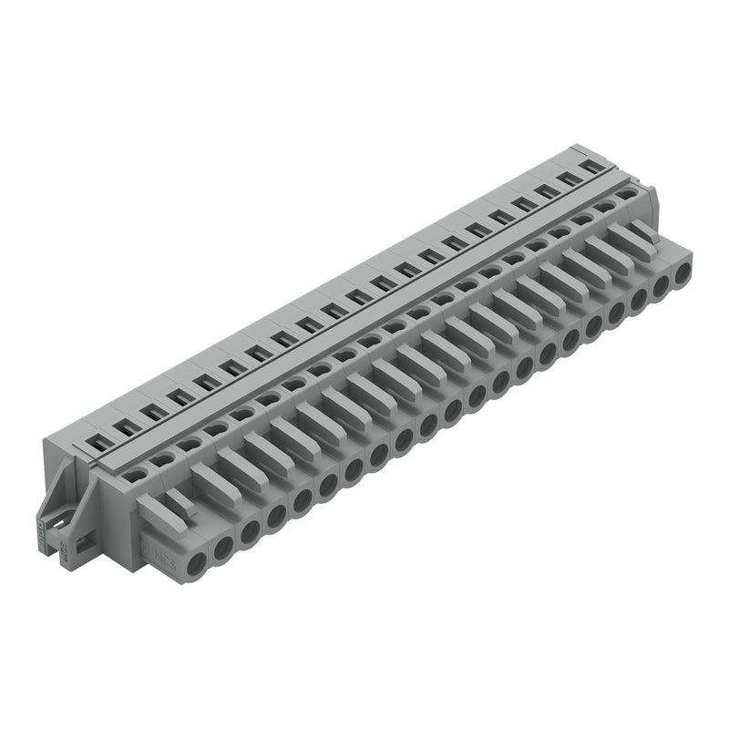 WAGO - Kabelsteckverbinder für Leiterplattensteckverbinder 1-Leiter-Federleiste 231-121/027-000 CAGECLAMP,2,5 mm²,gr − 10 Stück