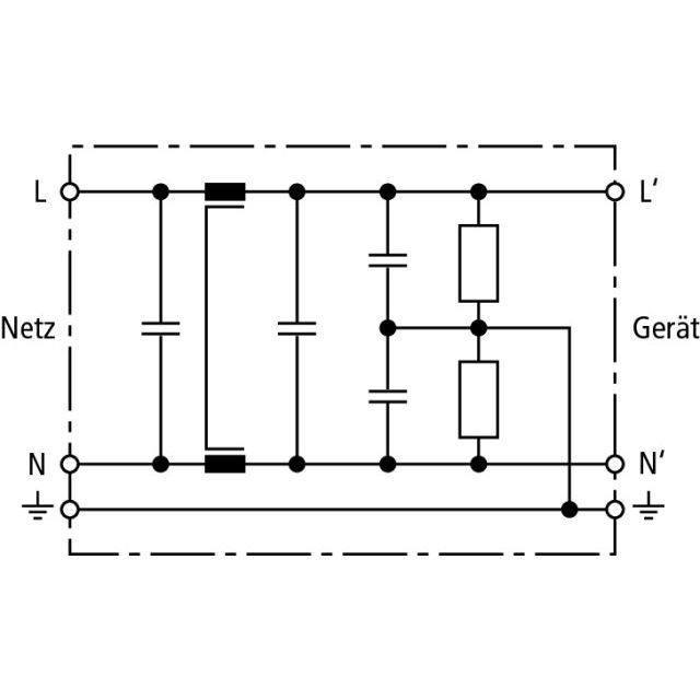 DEHN - Geräteüberspannungsschutz für Energietechnik/Stromversorgung N-Filter NF 10