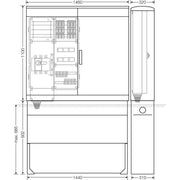 Hensel - Verteilerschrank für Energieversorgung Ladeverteiler Mi EV 11kW 6110 f.6 Ladep. a 11kW