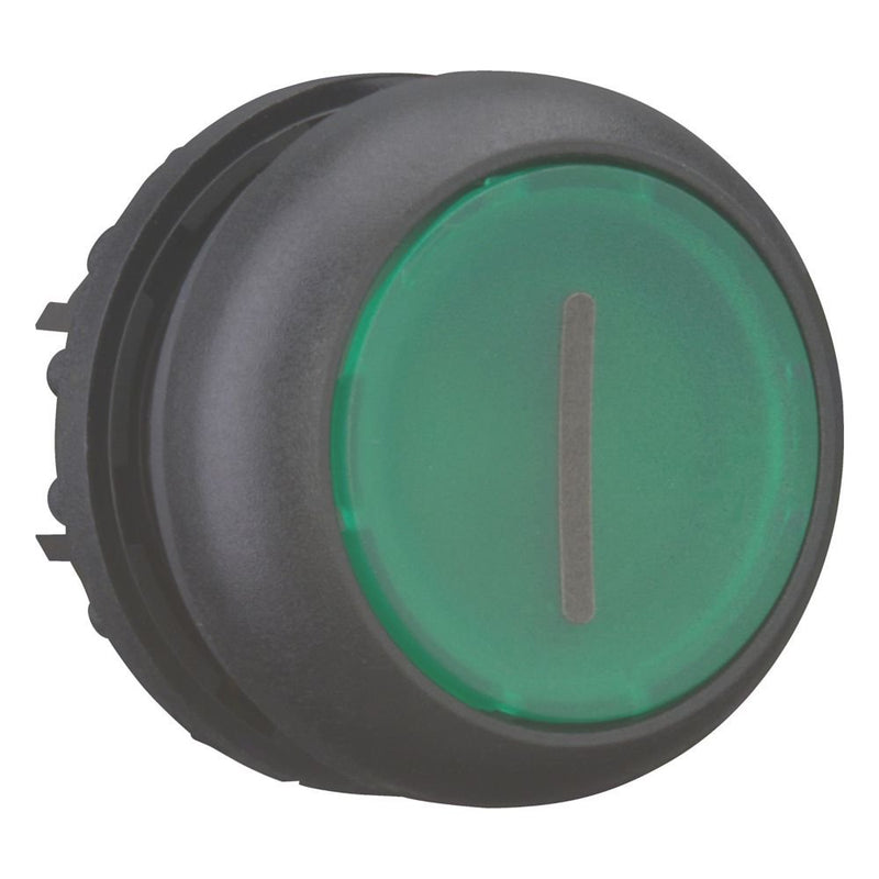 Eaton - Frontelement für Drucktaster Leuchtdrucktaste M22S-DL-G-X1 flach,grün,beschr. − 10 Stück
