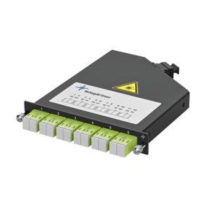 Telegärtner - Moduleinsatz für Patchpanel LWL HD3-ES FanOut-Modul 100022382 0,5HE 6xLC-D OM3